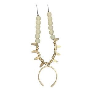 Plunder Design Siria Gold Beaded Horseshoe Necklaces NEW